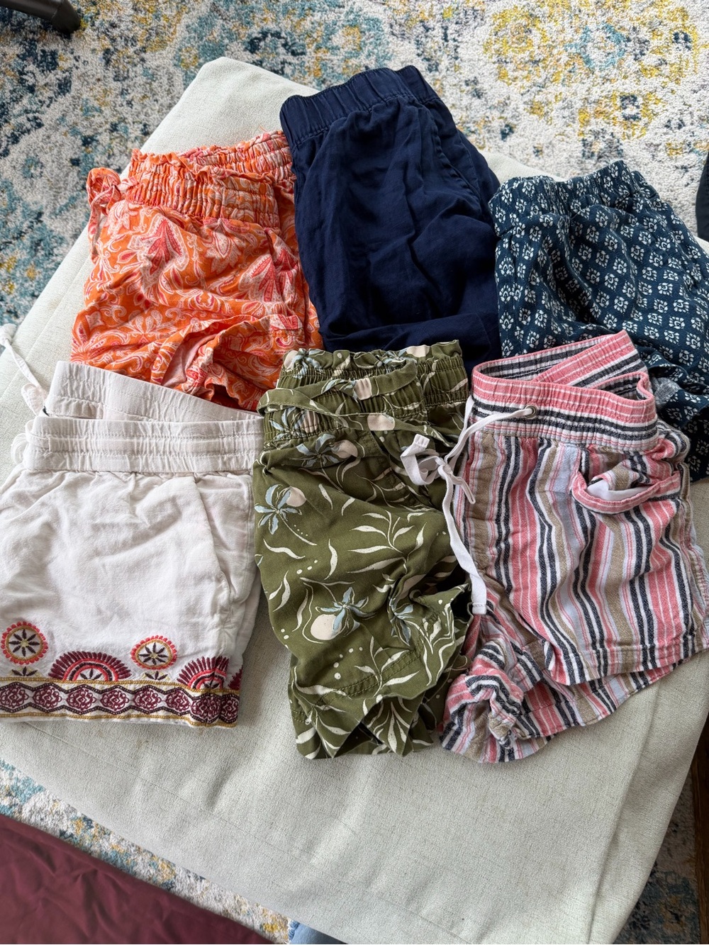 LOFT Women's Assorted Summer Shorts — Navy, Olive, Coral, Pink, Cream, White